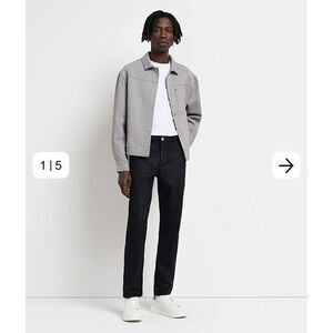 River Island 34x30 straight leg black jeans